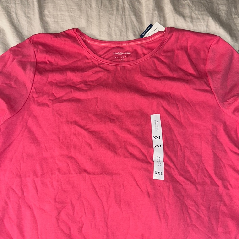 Croft & Barrow Classic Tee Size XXL Pink